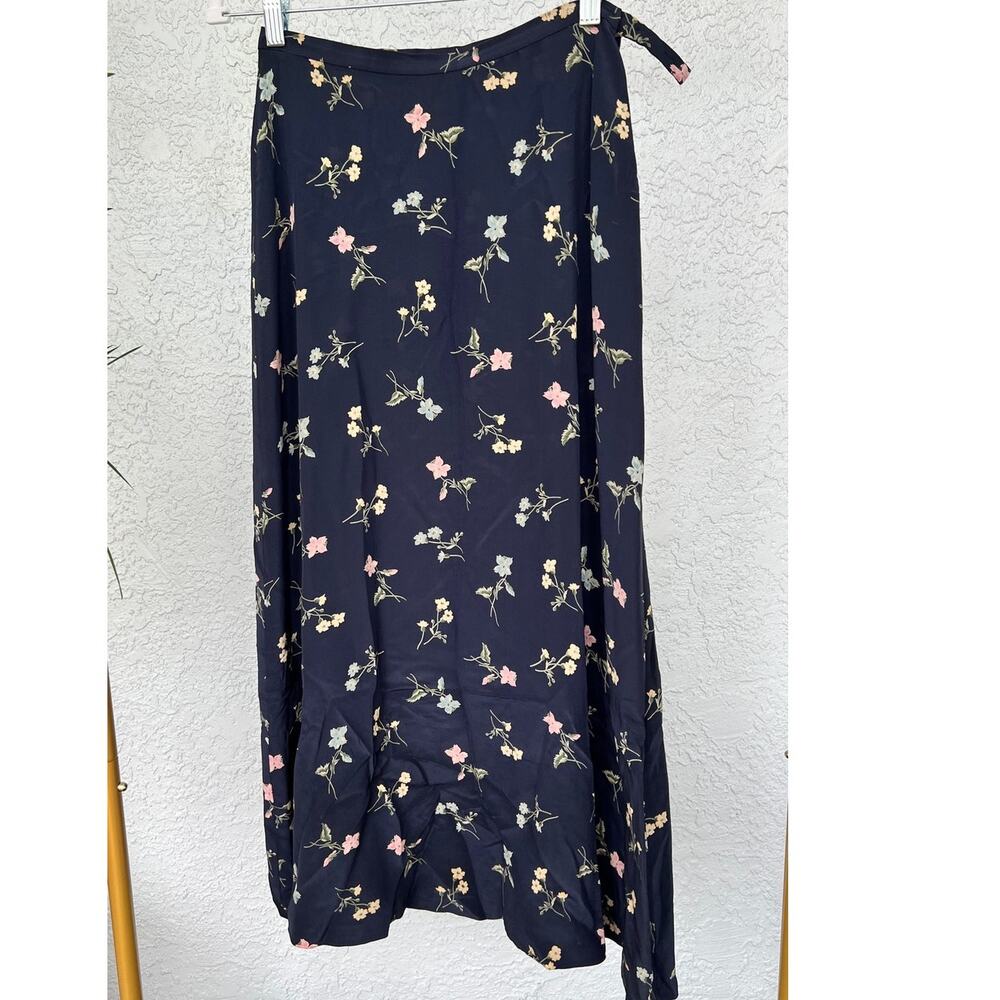 Jones New York Petite Women's Long Skirt Real 100% Silk
